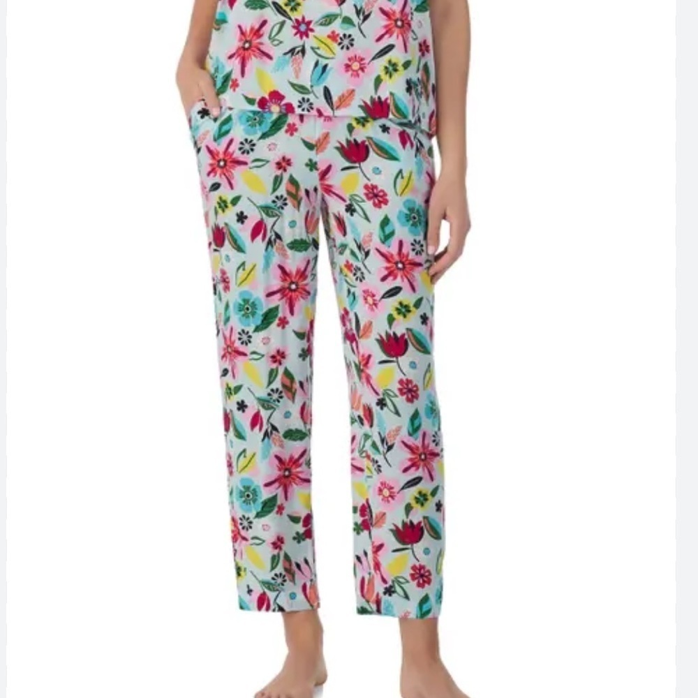 Kate Spade whimsical floral print pajama pants size medium